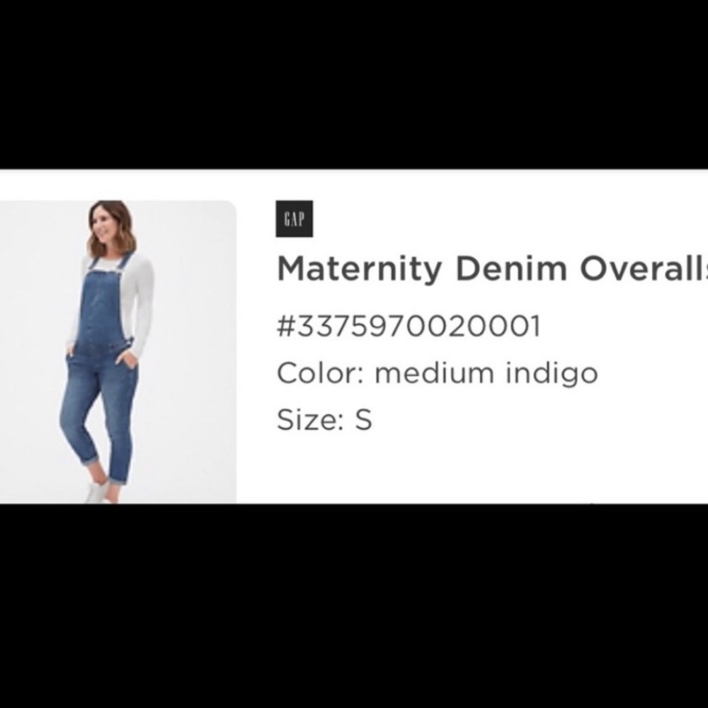 GAP Blue Maternity Denim Overalls